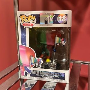 Funko Pop! MTV Moon Person Music Television Number #18 Vinyl Multicolor Rainbow